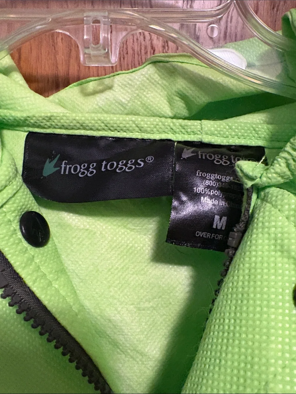 Kids' Neon Green Hooded Raincoat by Frog tongs